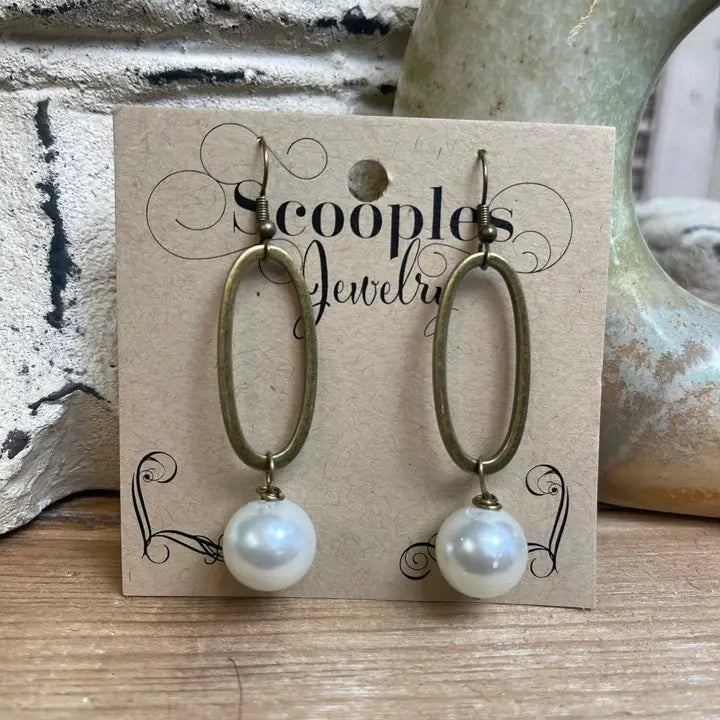 Bronze Pearl Earrings
