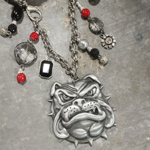 Bulldog Bark Charm Necklace