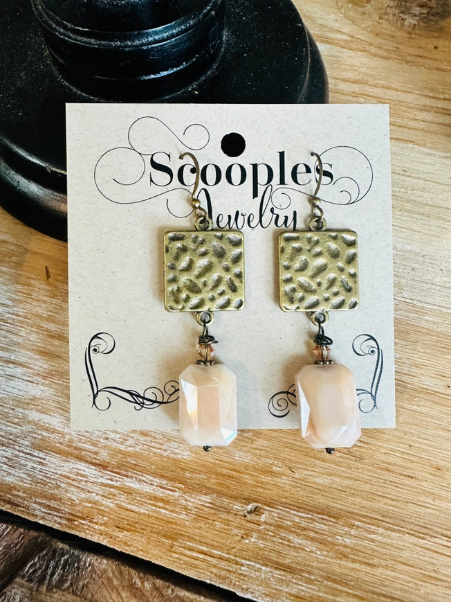 Hammered Blush Earrings