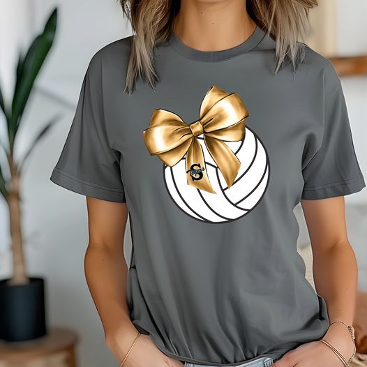 Straughn Volleyball Tshirt with Bow & Logo